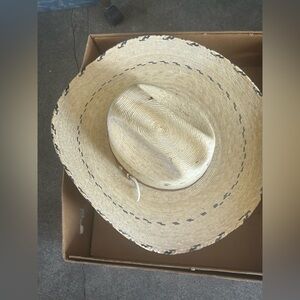 Stylish Straw Hat with Black Accents